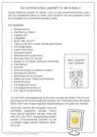 Vorschau - Arbeitsblätter - Leseheft Sommer (Sommerliches Leseheft) - Klasse 3 - Seite 1