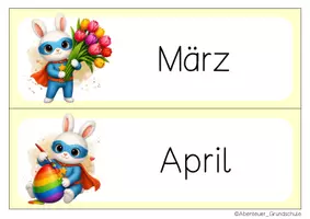 Vorschau - Anderer Materialtyp - Hasenklasse Tafelkalender Klassentier Hase Superhelden - Seite 3