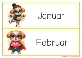 Vorschau - Anderer Materialtyp - Hundeklasse Tafelkalender Klassentier Hund Superhelden - Seite 1