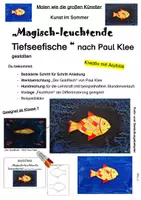 Vorschau - Stundenentwürfe - Kunst im Sommer: Magisch-leuchtende Tiefseefische nach Paul Klee (Malen wie die großen Künstler) - Deckblatt
