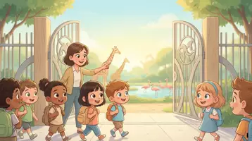 Aperçu - Préparation de séance / Séance complète - Kamishibai – Une journée au zoo avec les CP | Sortie scolaire - Page 1