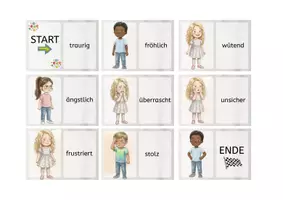Vorschau - Stationenlernen - Gefühle-Domino – Emotionen erkennen & benennen | Freiarbeit & Sozialkompetenz - Seite 1