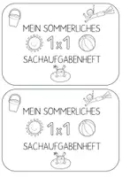 Vorschau - Arbeitsblätter - Einmaleins Sachaufgabenheft Sommer (2-fach differenziert) - Seite 1