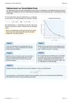 Vorschau - Arbeitsblätter - Analysis Halbwertszeit: Halbwertszeit Social-Media-Posts - Deckblatt