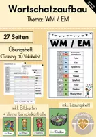 Vorschau - Arbeitsblätter - Fußball WM 2026 / Wortschatzheft: WM / EM (Fußball) - Deckblatt