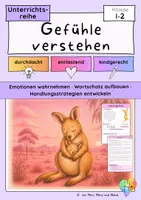 Vorschau - Stundenentwürfe - Gefühle verstehen Klasse 1 und 2 | Emotionale Kompetenz, Wortschatz & Handlungsstrategien · Unterrichtsreihe - Deckblatt