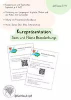 Vorschau - Arbeitsblätter - Brandenburger Seen und Flüsse Kurzreferate - Deckblatt