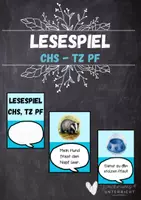 Vorschau - Spiele - Lesespiel tz chs pf - Klasse 1 Sätze lesen - Klassenspiel - Deckblatt
