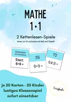 Vorschau - Stationenlernen - 1x1 Kettenlesen – 2 Mathespiele zum Einmaleins - Deckblatt