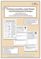 Vorschau - Arbeitsblätter - Evolution von Gebiss, oralen Drüsen und Giftwirkung bei Schlangen | AFB I–III | Kl. 9/10 - Deckblatt