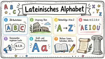 Vorschau - Arbeitsblätter - Arbeitsblätter zum Thema "Lateinisches Alphabet" + Lösung & MP3 + Mindmap + Infografik - Seite 1