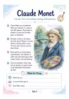 Vorschau - Arbeitsblätter - Seerosen wie Claude Monet – Kunstprojekt für Klasse 3/4 mit Vorlagen, Infotext & Reflexion - Seite 2