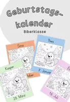 Vorschau - Mal- und Bastelvorlagen - Geburtstagskalender Biberklasse - Deckblatt