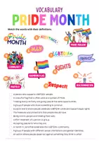 Vorschau - Arbeitsblätter - Pride Month - Worksheets (Vocabulary, Reading, Speaking & More!) - Seite 1