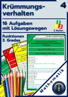 Vorschau - Arbeitsblätter - Krümmungsverhalten | 16 Aufgaben + Lösungswege kaufen - Deckblatt