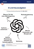 Vorschau - Arbeitsblätter - KI und Hausaufgaben - Leseverstehen + Erörterung - Klasse 10 - RSA 2027 - Deckblatt