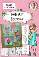 Vorschau - Arbeitsblätter - Pop Art Eis | Kunst Sommer Klasse 1-4 #kreativimsommer - Deckblatt