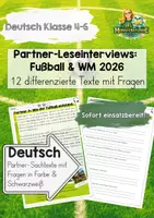 Vorschau - Arbeitsblätter - Partner-Leseinterviews: Fußball & WM 2026 - Deckblatt