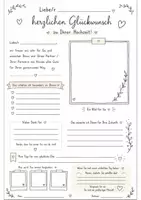 Vorschau - Mal- und Bastelvorlagen - Hochzeitsgrüße für die Lehrkraft – Kreative Vorlagen - Deckblatt