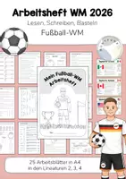 Vorschau - Unterrichtsreihen - WM 2026 Arbeitheft (A4) 25 Arbeitsblätter zur Fußball-Weltmeisterschaft - Deckblatt
