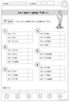 Vorschau - Stundenentwürfe - Fußball WM: Lesen Klasse 1 (Lesespaziergang für die Grundschule) - Seite 3