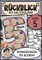 Vorschau - Arbeitsblätter - Rückblick Schuljahresende Klasse 5 - Deckblatt