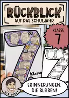 Vorschau - Arbeitsblätter - Rückblick Schuljahresende Klasse 7 - Deckblatt