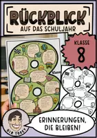 Vorschau - Arbeitsblätter - Schuljahresende Rückblick Klasse 8 - Deckblatt