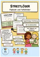 Vorschau - Mal- und Bastelvorlagen - Streitlöser-Flipbook & Tafelbilder / Ich- & Du-Botschaften / Soziales Lernen - Deckblatt
