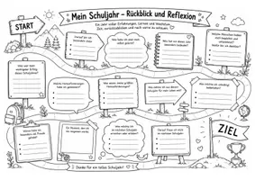 Vorschau - Arbeitsblätter - Mein Weg durch das Schuljahr – Reflexion zum Schuljahresende - Seite 2