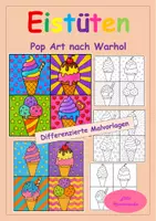 Vorschau - Arbeitsblätter - Pop-Art-Eistüten nach Andy Warhol – Differenzierte Malvorlagen - Deckblatt