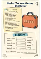 Vorschau - Stationenlernen - Letzte Schulwoche Klasse 3: Escape Room Deutsch - Seite 2