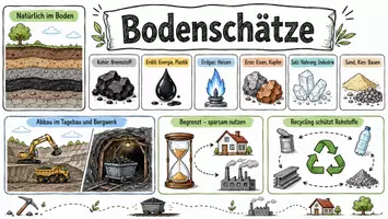 Vorschau - Arbeitsblätter - Arbeitsblätter zum Thema "Bodenschätze" + interaktive Lösung & MP3 + Mindmap + Infografik - Seite 1