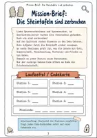Vorschau - Stationenlernen - Zehn Gebote Klasse 3-4: Escape Room Religion - Seite 2