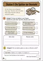 Vorschau - Stationenlernen - Zehn Gebote Klasse 3-4: Escape Room Religion - Seite 3