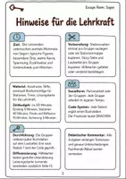 Vorschau - Stationenlernen - Sagen Klasse 6 Escape Room - Seite 1