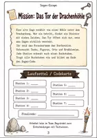 Vorschau - Stationenlernen - Sagen Klasse 6 Escape Room - Seite 2