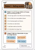 Vorschau - Stationenlernen - Sagen Klasse 6 Escape Room - Seite 3
