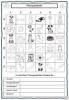 Vorschau - Arbeitsblätter - Planquadrate Orientierung Karten lesen - Seite 1