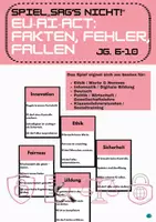 Vorschau - Stundenentwürfe - Sag’s nicht! Kartenspiel EU‑AI‑Act: Fakten, Fehler, Fallen Jg. 6-10 - Deckblatt