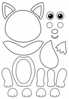 Vorschau - Mal- und Bastelvorlagen - Bastelvorlage Fuchs - Kunst - Grundschule & Vorschule - Seite 3
