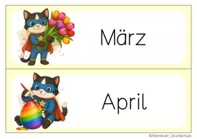 Vorschau - Anderer Materialtyp - Katzenklasse Tafelkalender Klassentier Katze Superhelden - Seite 3