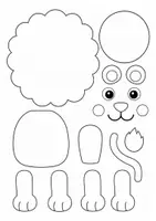 Vorschau - Mal- und Bastelvorlagen - Bastelvorlage Löwe - Kunst - Grundschule & Vorschule - Seite 3