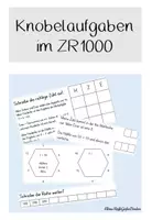 Vorschau - Arbeitsblätter - Knobelaufgaben ZR1000 3. Klasse - Deckblatt