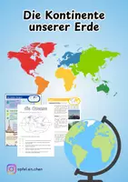 Vorschau - Arbeitsblätter - Die Kontinente: Lernwerkstatt - Deckblatt