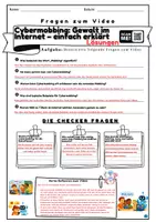 Vorschau - Arbeitsblätter - Fragen zum Video Cybermobbing Gewalt im Internet einfach erklärt-Check Jg. 3-6 - Seite 2