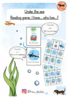 Vorschau - Spiele - Reading game - I have...who has...? „Under the sea" - Deckblatt