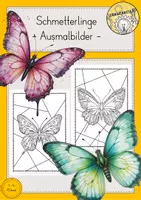 Vorschau - Mal- und Bastelvorlagen - Schmetterlinge Ausmalbilder Kunst - Deckblatt