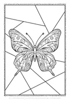 Vorschau - Mal- und Bastelvorlagen - Schmetterlinge Ausmalbilder Kunst - Seite 3