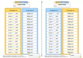 Vorschau - Arbeitsblätter - Paket Volumeneinheiten umrechnen | 4 Lernniveaus | Mathematik Ping-Pong - Seite 3
